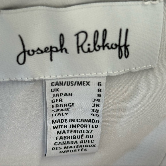 Joseph Ribkoff  dress black-white Off-shoulder silhouette pattern Sz 6 - Picture 13 of 13